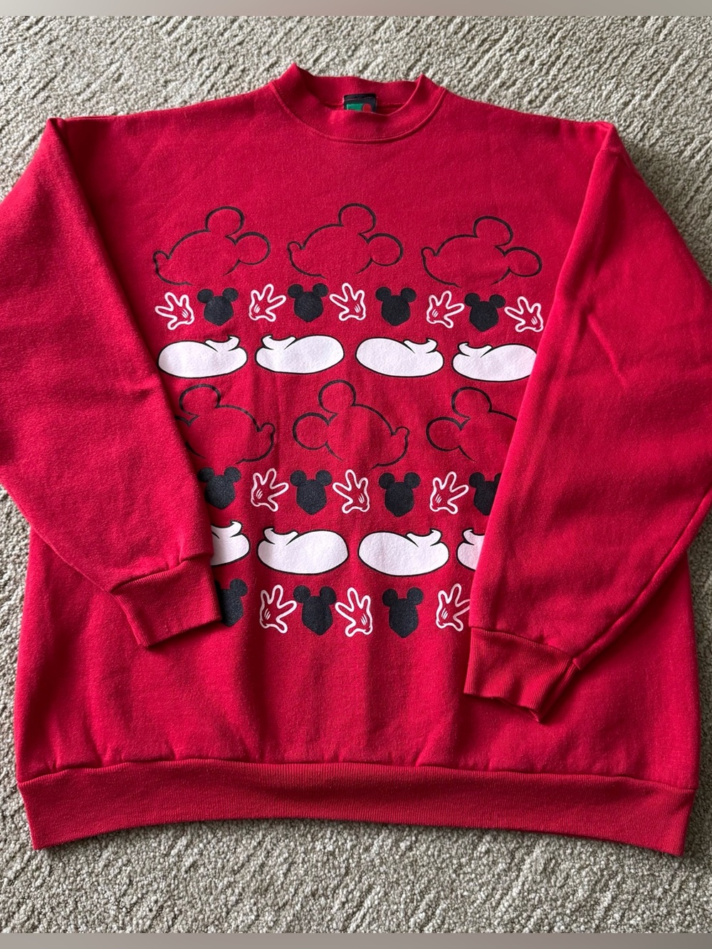 90s Vtg Disney Mickey Unlimited Jerry Leigh Mickey Mouse sweatshirt red L Retro